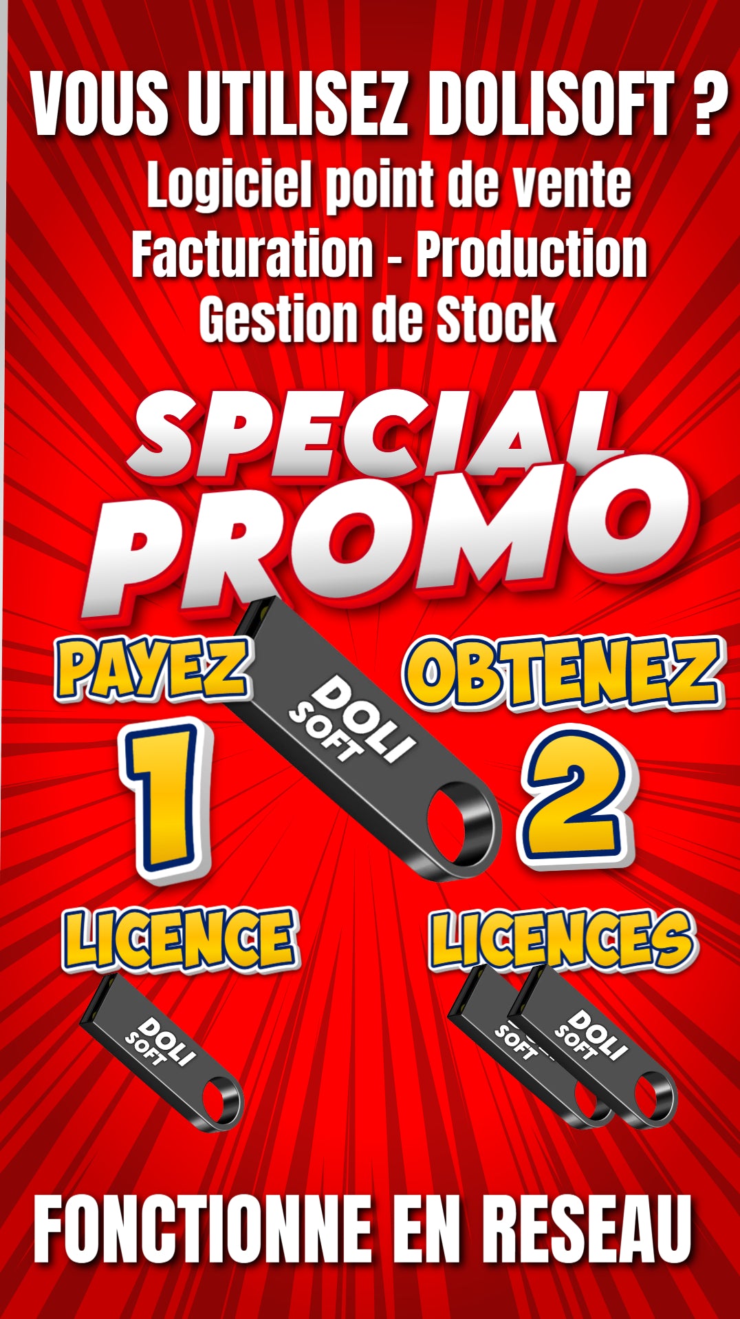 Dolisoft PRO 2 pour 1 point de vente