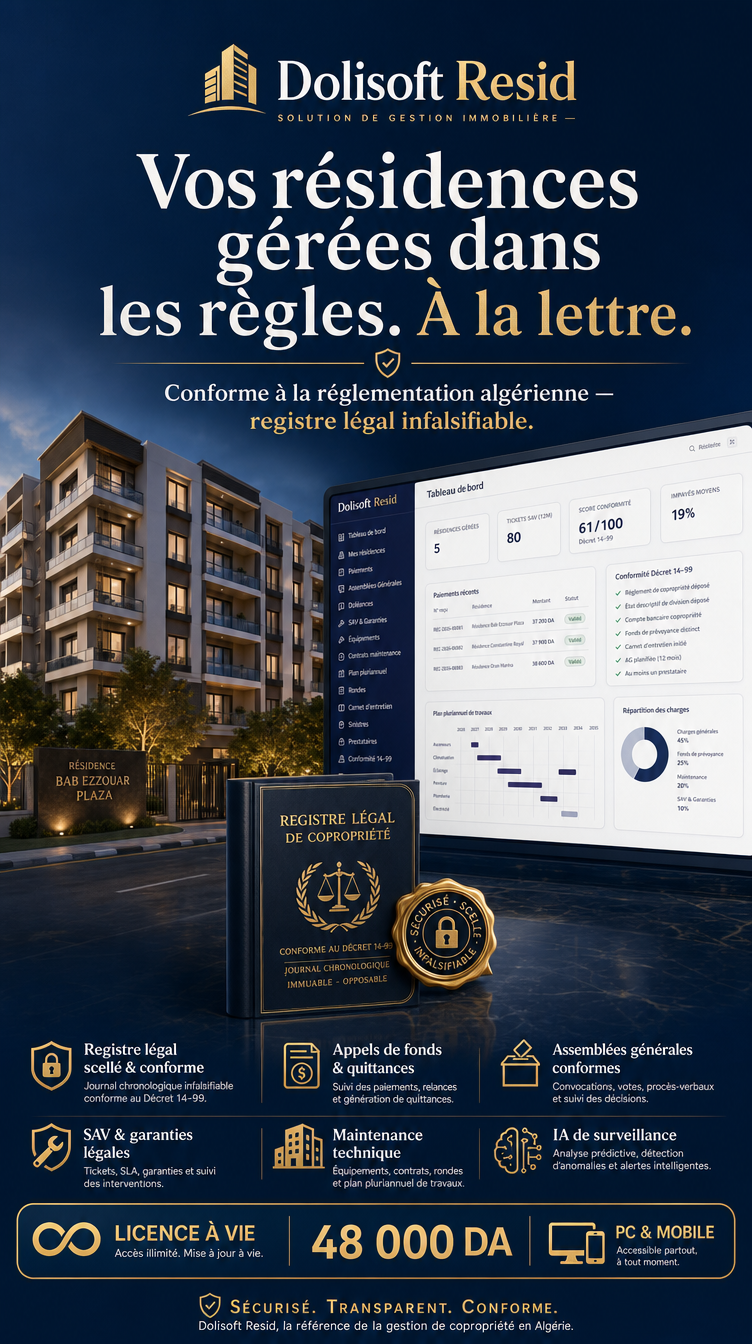 Le logiciel qui gère vos résidences à votre place
