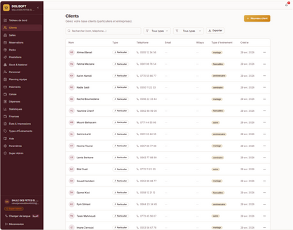 DOLISOFT — Le logiciel de Gestion des salles des fêtes