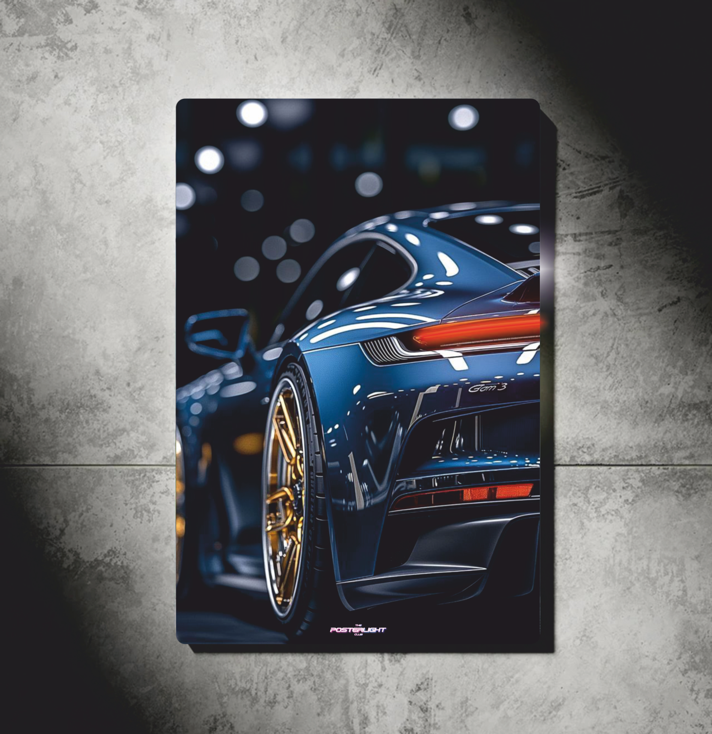 POSTER LUMINEUX PORSCHE 911 TURBO